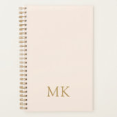 Personalisierte Rosa-Monogramm-Initialen Planer (Vorderseite)