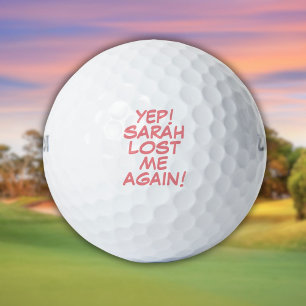 Personalisierte rosa Name Lustige verlorene Nachri Golfball