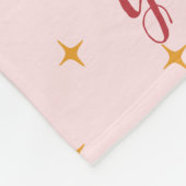 Personalisierte rosa Nussknacker-Weihnachtsdecke  Fleecedecke (Ecke)