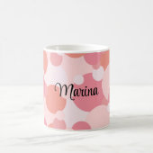 Personalisierte rosa-orangefarbene Modelle Kaffeetasse (Mittel)