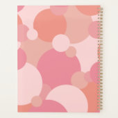 Personalisierte rosa-orangefarbene Moleküle Planer (Rückseite)