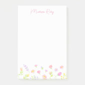 Personalisierte rosa Post-it-Notes mit Pastell-Wil Post-it Klebezettel (Vorderseite)