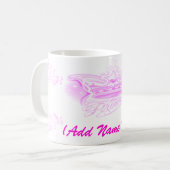 Personalisierte rosa Prinzessin - Tasse (Vorderseite Links)