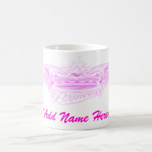 Personalisierte rosa Prinzessin - Tasse