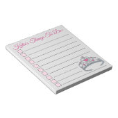 Personalisierte rosa Prinzessin Tiara Dinge zu tun Notizblock (angewinkelt)