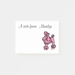 Personalisierte rosa Pudel-Post-it-Notizen Post-it Klebezettel