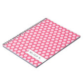 Personalisierte rosa Punkte Notizblock (Linke Seite)