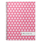 Personalisierte rosa Punkte Notizblock (Vorderseite)