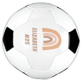Personalisierte Rosa Regenbogenmädchen Fußball (Gedreht)