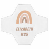 Personalisierte Rosa Regenbogenmädchen Fußball (Flach)