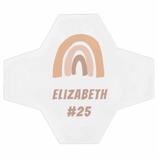 Personalisierte Rosa Regenbogenmädchen Fußball (Flach)