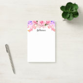 Personalisierte rosa Rose Blumennoten Post-it Klebezettel (Büro)