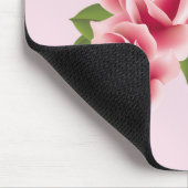 Personalisierte rosa Rose Mousepad (Ecke)