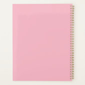 Personalisierte rosa Rose Planer (Rückseite)