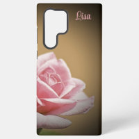 Personalisierte rosa Rosenblüten Samsung-Hülle