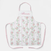 Personalisierte rosa Rosenblüten Schürze (Vorderseite)