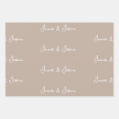Personalisierte rosa Rosenhochzeit Geschenkpapier Set (Vorderseite 3)