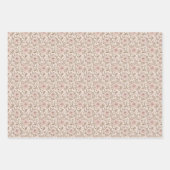 Personalisierte rosa Rosenhochzeit Geschenkpapier Set (Vorderseite 2)