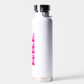 Personalisierte rosa Schatten-Monogramm-Initialen Trinkflasche (Links)