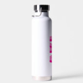 Personalisierte rosa Schatten-Monogramm-Initialen Trinkflasche (Rechts)