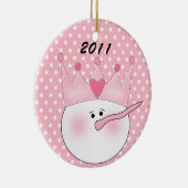 Personalisierte rosa Schnee-Prinzessin Ornament (Rechts)