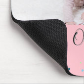 Personalisierte rosa Schulfoto-Collage-Name Mousepad (Ecke)