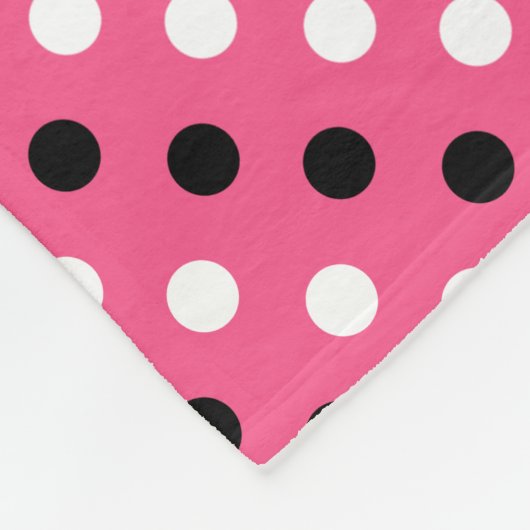 Personalisierte rosa Schwarz-weiße Fleecedecke (Ecke)