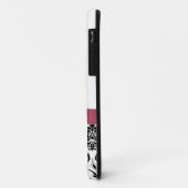 Personalisierte rosa schwarze Damast iPhone 5 Case-Mate iPhone Hülle (Hinten/Links)