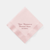 personalisierte rosa Servietten (Ecke)