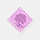 Personalisierte Rosa Skalpelle Serviette (Ecke)