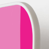 Personalisierte, rosa Streifen Pickleball Schläger (Linke Seite)