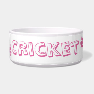 Personalisierte rosa "Tatze druckt" Napf