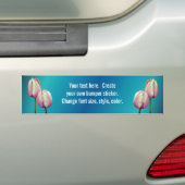 Personalisierte rosa Tulpenblumen Autoaufkleber (Auf Auto)