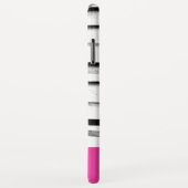 Personalisierte, rosa und farbenfrohe Streifen Case-Mate iPhone Hülle (Hinten/Rechts)