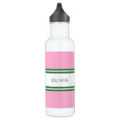 Personalisierte Rosa und grüne Golf Edelstahlflasche (Rechts)