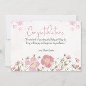 Personalisierte Rosa und grüne Wasserfarbendusche (Vorderseite)