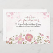 Personalisierte Rosa und grüne Wasserfarbendusche (Vorne/Hinten)