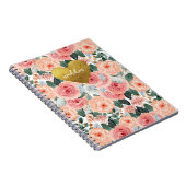 Personalisierte Rosa und Pfirsichblüten Notizblock (Rechte Seite)
