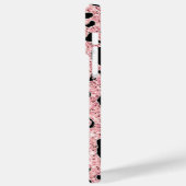 Personalisierte Rosa- und Schwarz-Glitzer-Druckfar Case-Mate iPhone Hülle (Rückseite / Links)