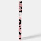 Personalisierte Rosa- und Schwarz-Glitzer-Druckfar Case-Mate iPhone Hülle (Rückseite / Rechts)