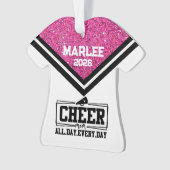 Personalisierte Rosa und Schwarz Mama Ornament (Vorderseite)