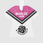 Personalisierte Rosa und Schwarz Mama Ornament (Vorderseite)