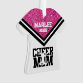 Personalisierte Rosa und Schwarz Mama Ornament (Vorderseite)