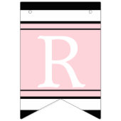 Personalisierte rosa und schwarze wimpelkette (Dritte Fahne)