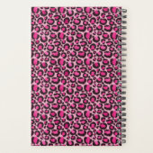 Personalisierte Rosa und schwarzer Leopard Print 2 Planer (Rückseite)