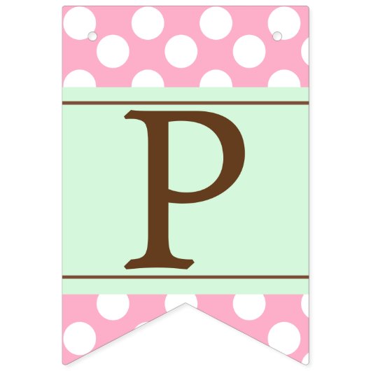 Personalisierte rosa und tadellose wimpelkette (Zweite Fahne)