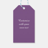 Personalisierte rosa und violette Blumen Geschenkanhänger (Rückseite)