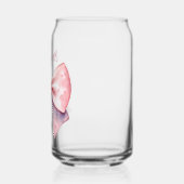 Personalisierte Rosa und Weiße Wasserfarben Dosenglas (Links)