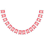 Personalisierte Rosa- und White Dot Gold Trim Hoch Wimpelkette (Alle)