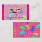 Personalisierte rosa visitenkarte (Vorne/Hinten)